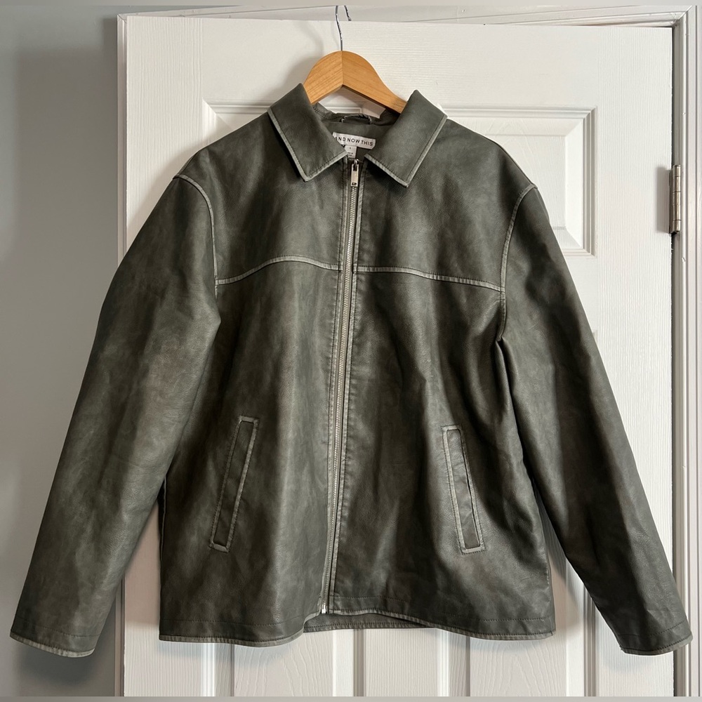 Women's Gray Leather Jacket